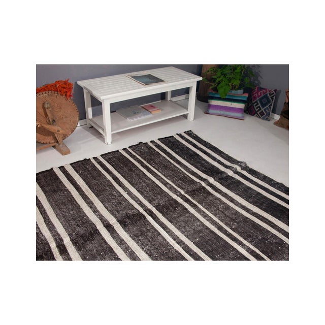 Vintage Striped Turkish Kilim Rug - 5`7" X 9`3" For Sale In Los Angeles - Image 6 of 6