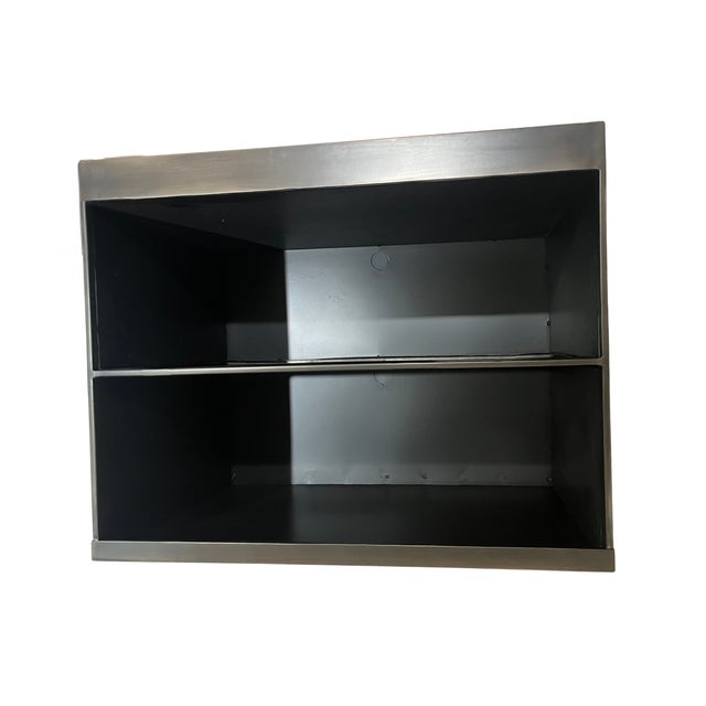 Restoration Hardware Restoration Hardware 1940s Industrial Modular Office 36" Open File Cabinet For Sale - Image 4 of 7