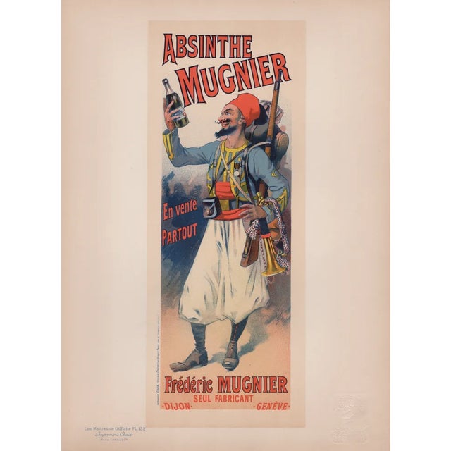 Lucien Lefèvre, Absinthe Mugnier from Les Maîtres de L'Affiche, 1898, Original Lithograph For Sale