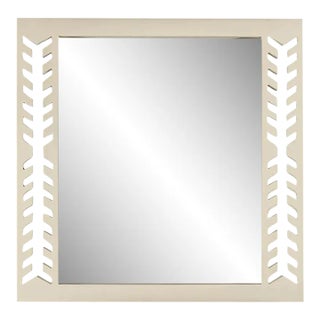 Fleur Home Audubon Spruce Square Mirror in Delaware Putty, 30x30 For Sale