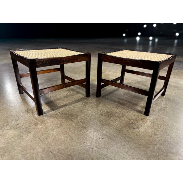 Pair of Brazilian Modern Stools in Rosewood and Cane, Liceu De Artes, 1960s For Sale - Image 15 of 15