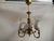 Small Three-Arm Chandelier in Brass and Glass, 1970s For Sale - Image 3 of 18