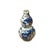 6" Blue White Foo Dog Lion Graphic Small Porcelain Gourd Shape Vase For Sale In San Francisco - Image 6 of 8