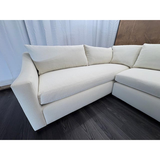 Rh Belgian Classic Slope Arm Left-Arm Bench-Cushion L-Sectional For Sale - Image 15 of 18