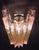 Pair of Murano Wall Sconces 9 Pink Triedri For Sale - Image 4 of 12