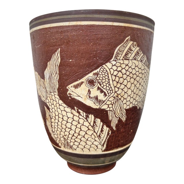 Mid 20th Century Art Pottery Fish Pot Chairish