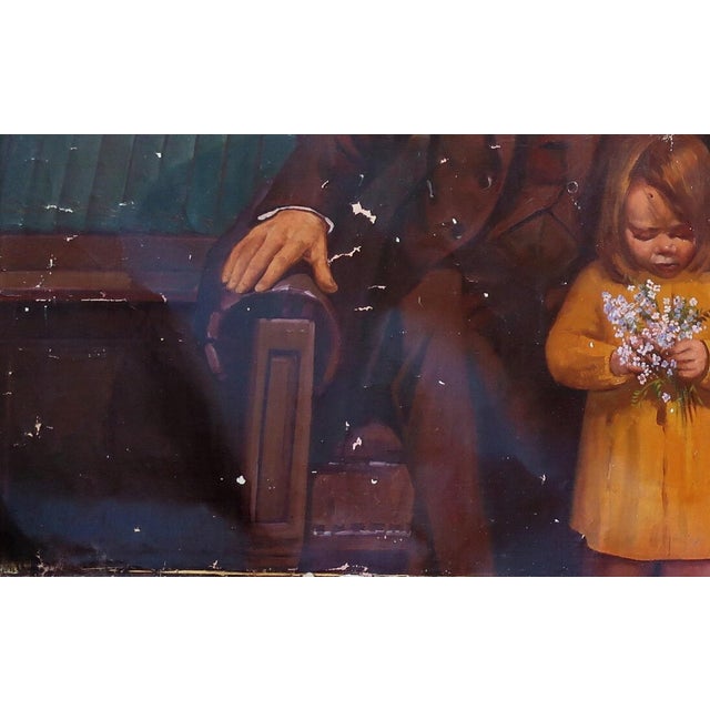 1970s Lenin Portrait Painting: Antique Soviet Art, Ukrainian Artist 125-200 For Sale - Image 5 of 6