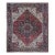 Vintage Persian Heriz Rug, Hand-Knotted Wool, Geometric Medallion Pattern, Brick-Red & Navy, 8x11 For Sale