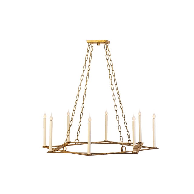 The geometric design of the Square on Square Chandelier celebrates the beauty of minimalism. Eight candelabra-style bulbs...