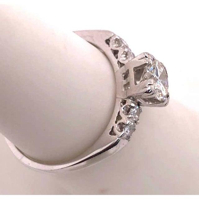 Platinum Diamond Engagement Ring 0.85 Total Diamond Weight, Size 6.25 For Sale - Image 4 of 10