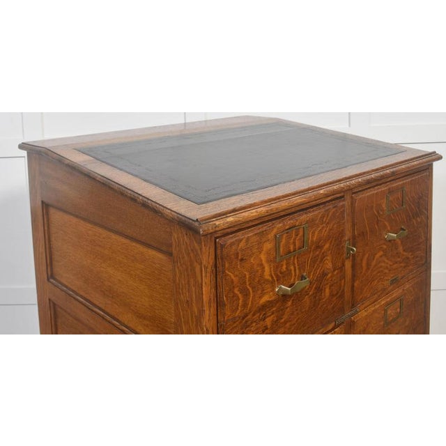 Antique Oak Double Filing Cabinet, 1890s For Sale - Image 6 of 14