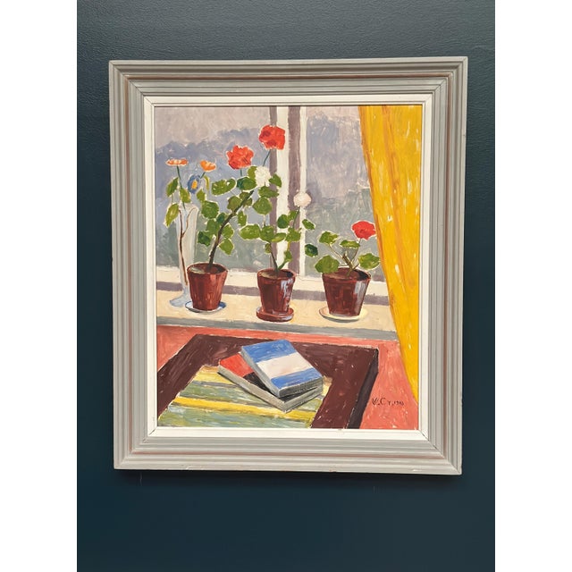 Unknown, Books and Blossoms, 1950s, Oil on Panel, Framed For Sale - Image 8 of 18