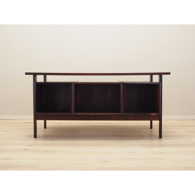 Wood Vintage Danish Rosewood Desk, 1970s For Sale - Image 7 of 14