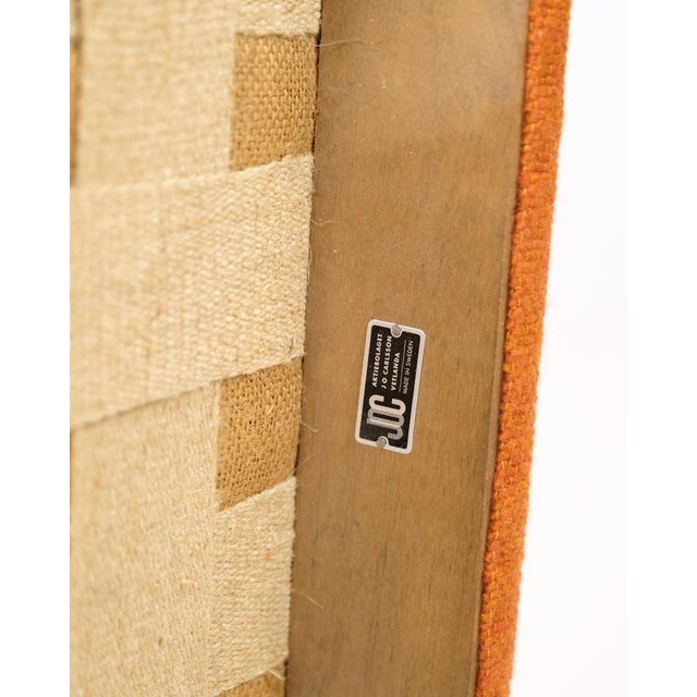Vintage Armchair in Oak and Orange Fabric by Karl Erik Ekselius for Joc Vetlanda, 1960s For Sale - Image 12 of 13