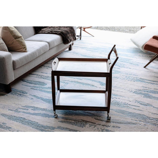 Sergio Rodrigues Brazilian Rosewood Bar Cart With Removable Trays, 1960s For Sale - Image 12 of 12