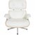 Vitra Charles Eames Lounge chair with ottoman upholstered in white leather and with a shell of light walnut. The chair is...