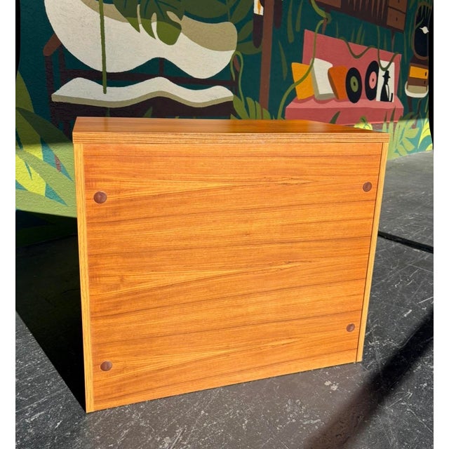 Wood Danish Teak Desk/Vanity For Sale - Image 7 of 11