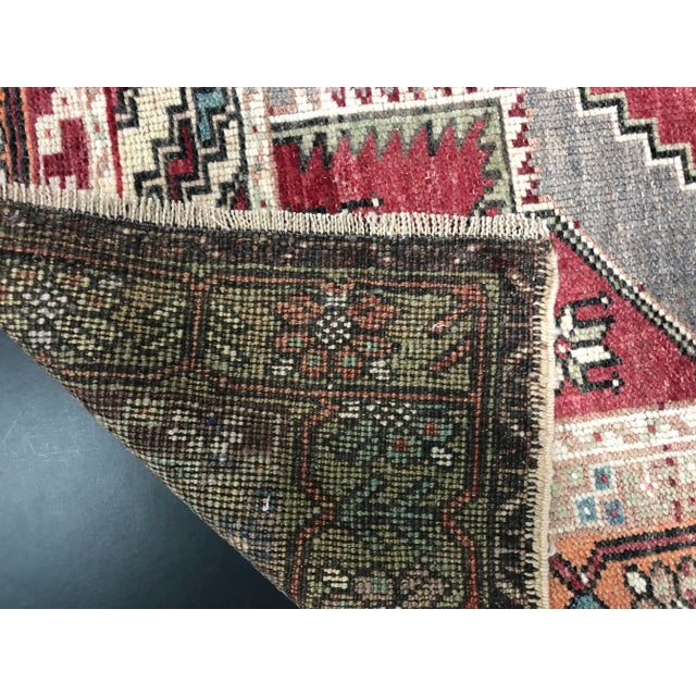 1960s Vintage Turkish Red Rug For Sale - Image 10 of 11