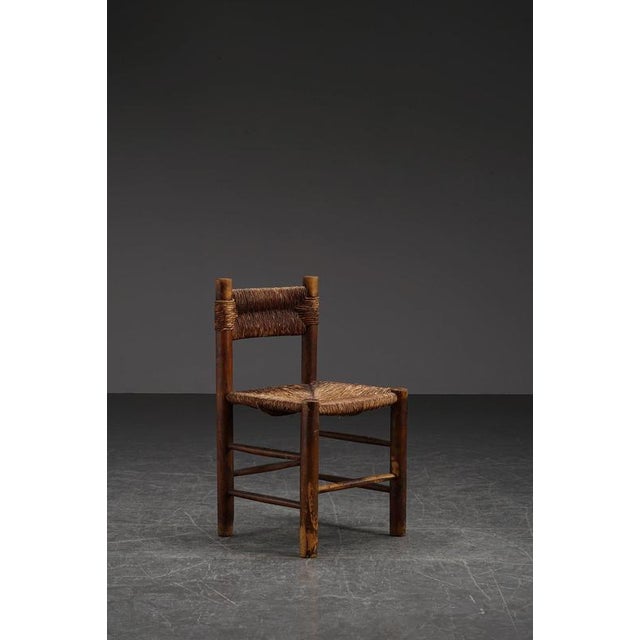 Wood Rustic Chair in the style of Charlotte Perriand, 1960s For Sale - Image 7 of 15