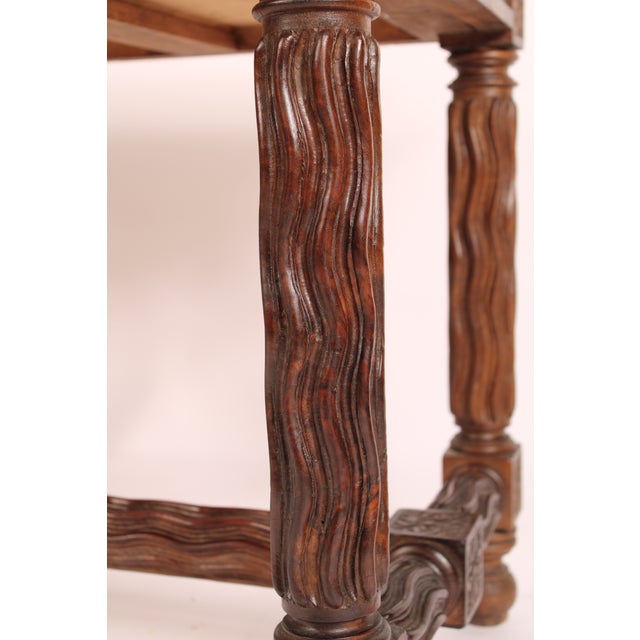 Baroque Style Walnut Writing Table For Sale - Image 9 of 13
