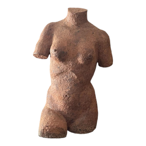 1970s Terra Cotta Female Torso Sculpture