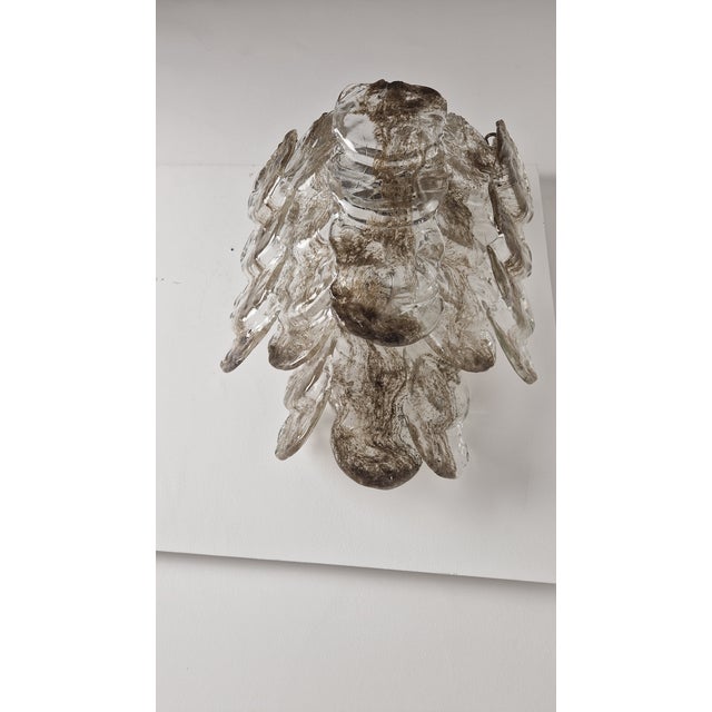 Wall Lamp in Iron and Murano Glass from Manifattura Di Murano For Sale - Image 10 of 11