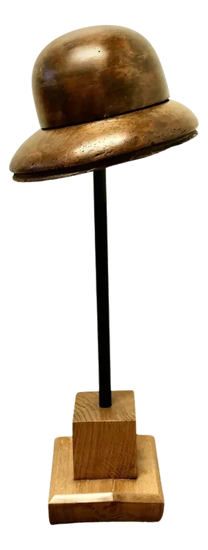 French Fruit Wood Hat Display Stand, 1920s