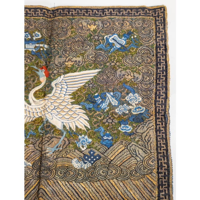 18th Century Pair of Chinese Silk Embroidered Mandarin Rank Badges in Kesi Embroidery For Sale - Image 4 of 18