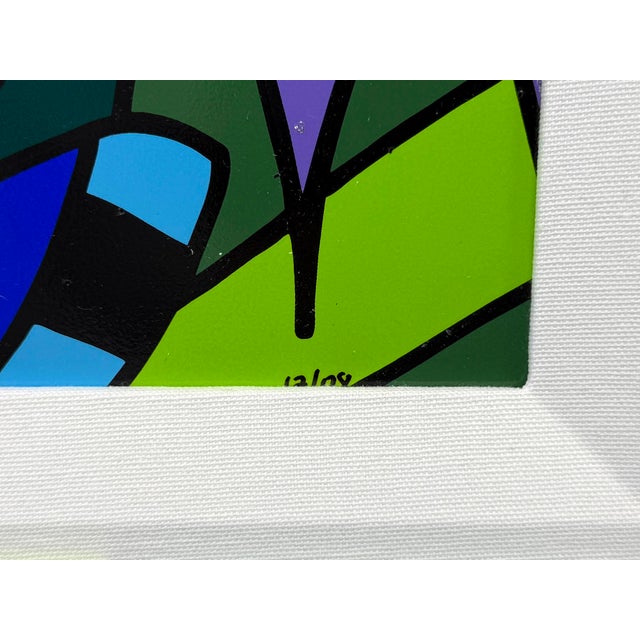 Pop Art Romero Britto, Mother (Custom Framed Hand Signed Screen Print on Gesso Board), 2001 For Sale - Image 3 of 4