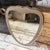 1950s Gio Ponti Style Mid-Century Modern Brass Italian Heart Shaped Wall Mirror For Sale - Image 14 of 17