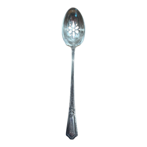 1920s Pierced Bowl Sterling Silver Olive Spoon by Towle in D’Orleans Pattern