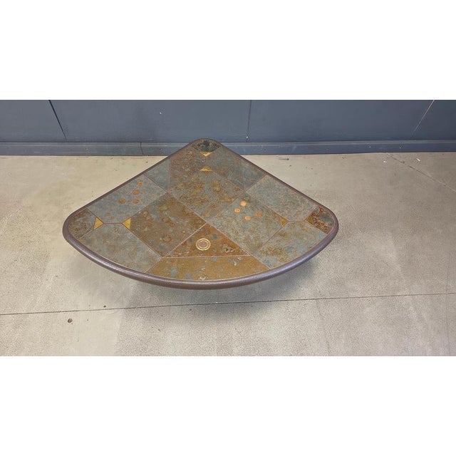 Triangular Coffee Table in the style of Paul Kingma, 1980s For Sale - Image 6 of 18
