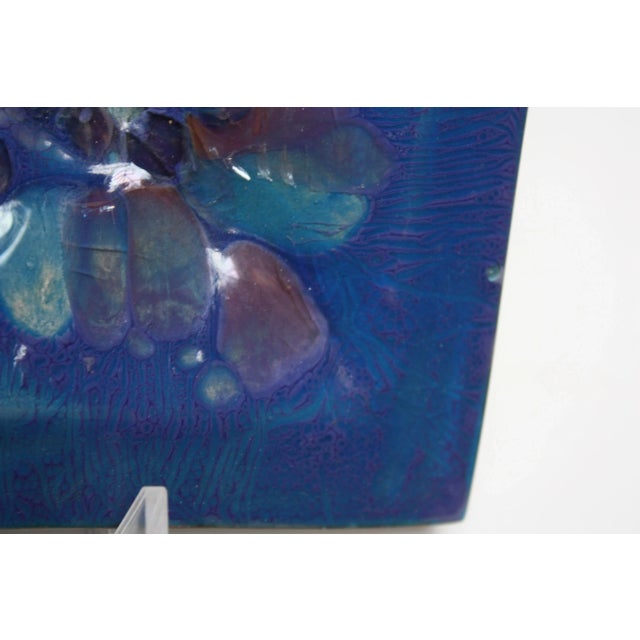 1960s Myrna Eaton Blue Enamel on Copper Dish For Sale In New York - Image 6 of 13