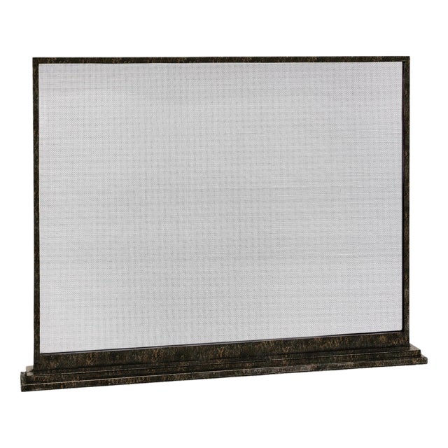 Warm Black August Fireplace Screen Iron For Sale