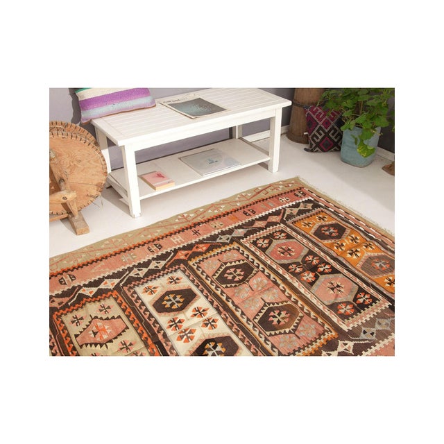 Turkish Vintage Decorative Kilim Rug - 5`4" X 10`11" For Sale In Los Angeles - Image 6 of 6