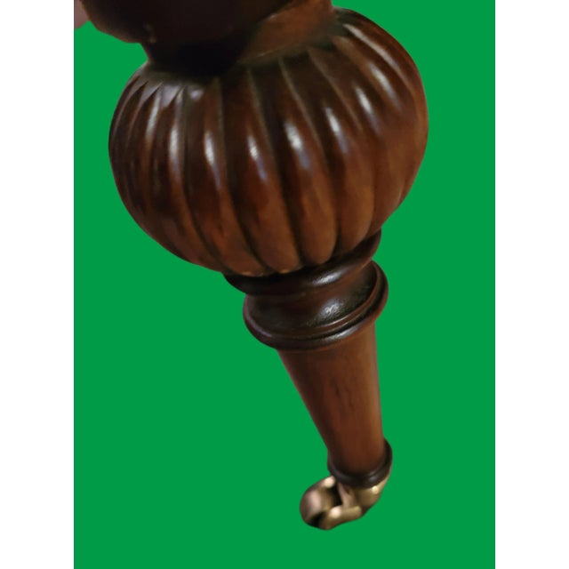 Late 20th Century Victorian Style Tufted Leather Cockfighting Chair For Sale In Washington DC - Image 6 of 7