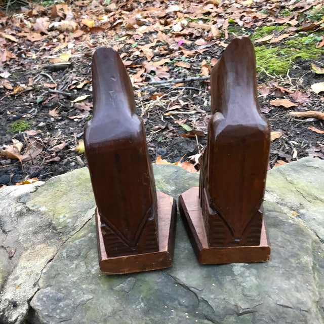 Vintage Mid Century Carved Wooden Monk Studded Rosary Bookends a Pair Chairish