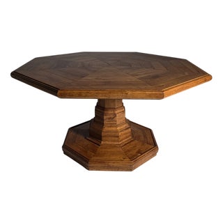 French Oak Center Table with Octagonal Top For Sale