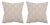 Transitional Bonez Aluminum 22x22 Pillow, A Pair For Sale - Image 3 of 3