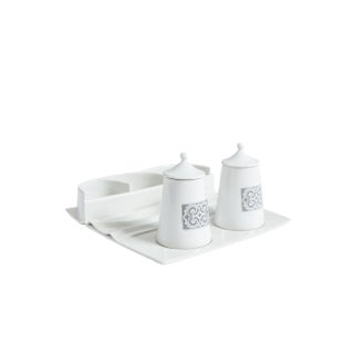 Ainu Collection Contemporary Porcelain Tea Service by Soshiro, 2020, Set of 4 For Sale