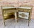 19th Century French Bronze Vitrine Nightstands with Glass Doors and Brass Drawer For Sale - Image 4 of 18