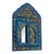 Hand-Painted Moroccan Mirror With Arched Window Design For Sale