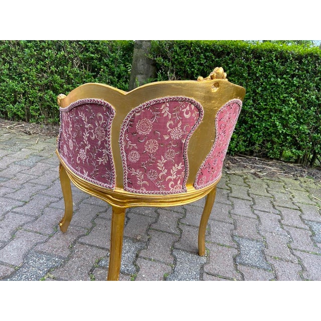 French 1980s French Louis XVI Gold Beech Bergere Chairs - 2 For Sale - Image 3 of 15