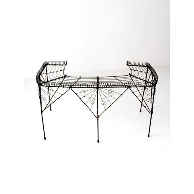Antique Victorian Black Wire Plant Stand For Sale - Image 6 of 10