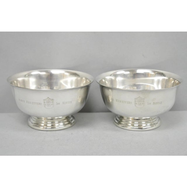 Vintage Sssc&bds Car Club Silver Plated Award Footed Nut Bowl Dish - a Pair For Sale - Image 14 of 14