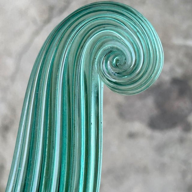 Green Murano Glass 4-Feet Floor Lamp attributed to Barovier & Toso, Italy, 1930s-1940s For Sale - Image 10 of 18