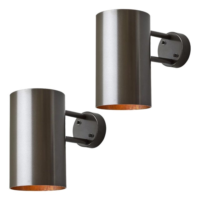 Pair of Hans-Agne Jakobsson C627/110 'Rulle' Sconces in Painted Bronze For Sale
