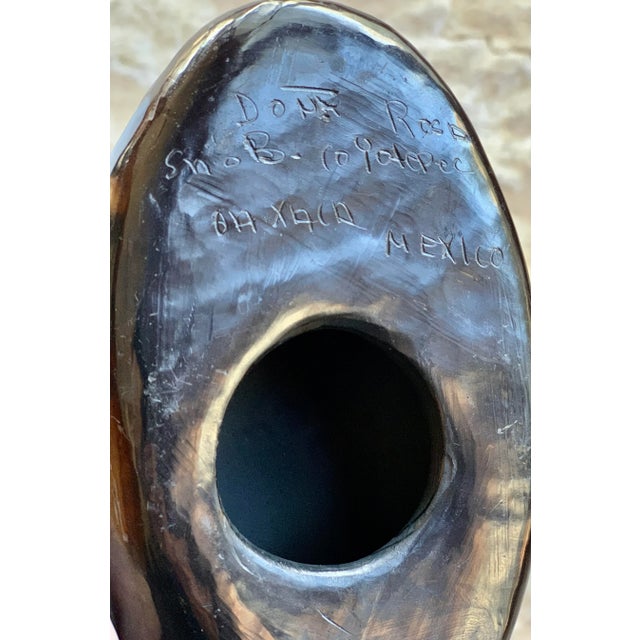 Late 20th Century Vintage Oaxaca, Mexico Black Pottery Ducks, Artist Signed by Doña Rosa, Coyotepec- A Pair For Sale - Image 5 of 12