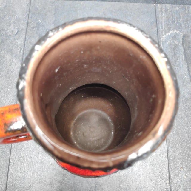 Cracked Ceramic Vase with Fat Lava Glaze from Scheurich, 1970s For Sale - Image 11 of 12