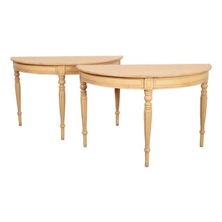 Swedish Painted Console Tables, Set of 2 For Sale